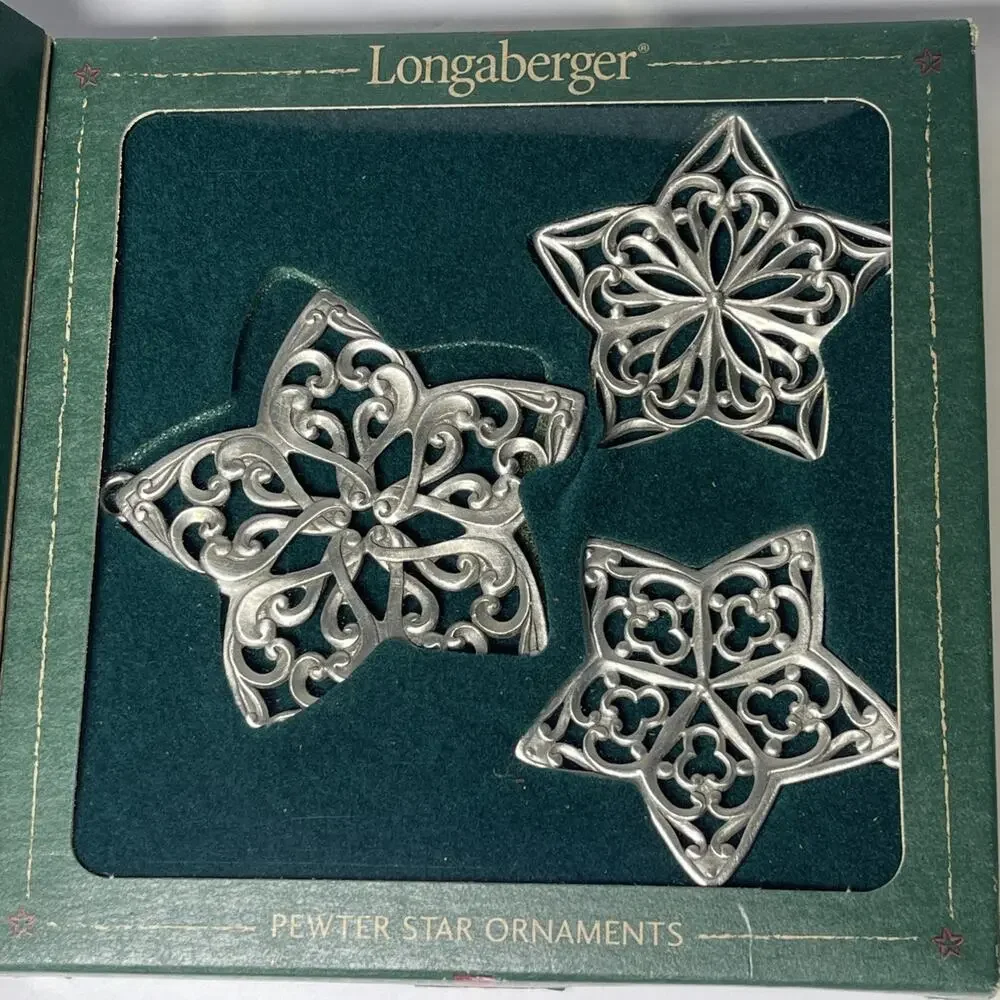 Longaberger Lot Of Pewter Christmas Ornaments - Picture 8 of 12